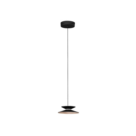 Lampa wisząca stożek - ściemniana triac Acconia 20cm LED 3000K czarny / złoty