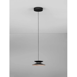 Lampa wisząca stożek - ściemniana triac Acconia 20cm LED 3000K czarny / złoty
