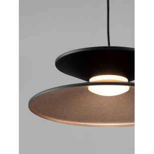 Lampa wisząca stożek - ściemniana triac Acconia 20cm LED 3000K czarny / złoty
