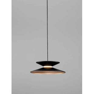 Lampa wisząca stożek - ściemniana triac Acconia 20cm LED 3000K czarny / złoty