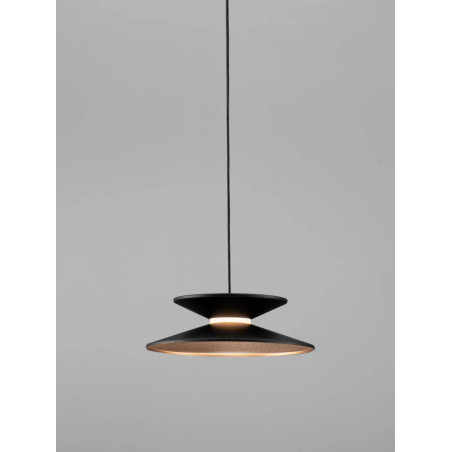 Lampa wisząca stożek - ściemniana triac Acconia 20cm LED 3000K czarny / złoty