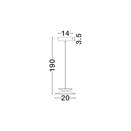 Lampa wisząca stożek - ściemniana triac Acconia 20cm LED 3000K czarny / złoty