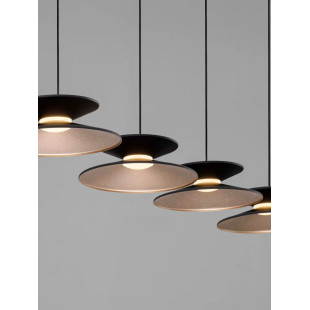Lampa wisząca 5 punktowa na listwie - ściemniana triac Acconia 132cm LED 3000K czarny / złoty