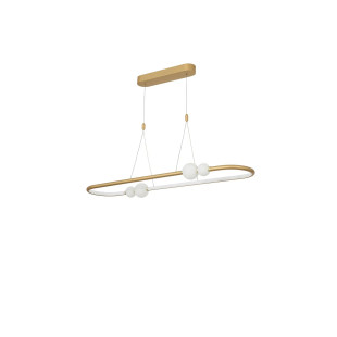 Lampa wisząca podłużna nowoczesna Lilla LED 100cm satynowe złoto