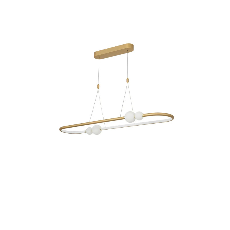 Lampa wisząca podłużna nowoczesna Lilla LED 100cm satynowe złoto