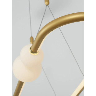 Lampa wisząca podłużna nowoczesna Lilla LED 100cm satynowe złoto