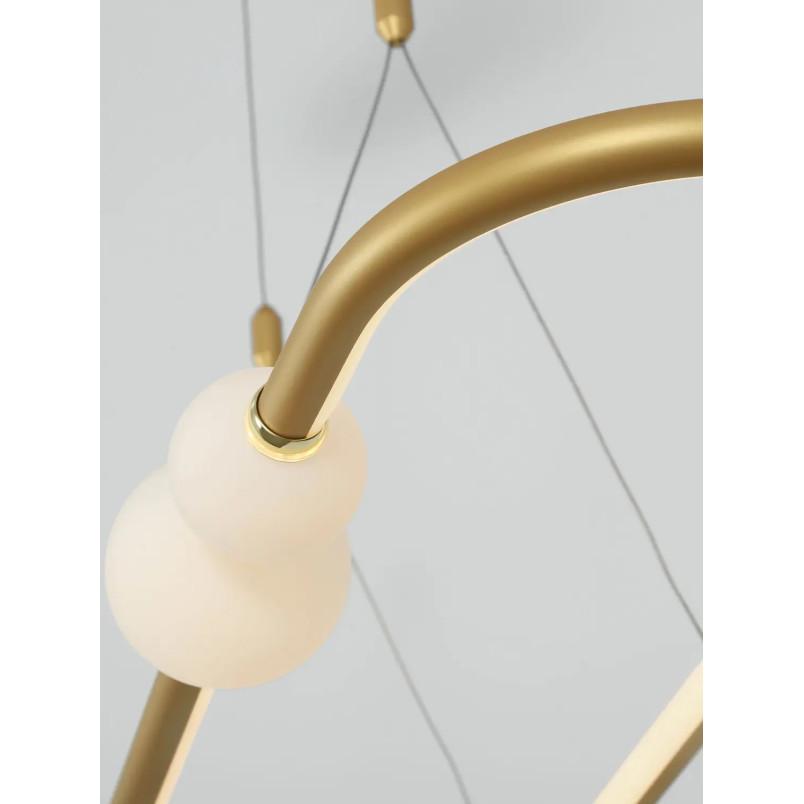 Lampa wisząca podłużna nowoczesna Lilla LED 100cm satynowe złoto