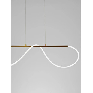 Lampa wisząca podłużna - nowoczesna Mortilla 90cm LED 3000K złota