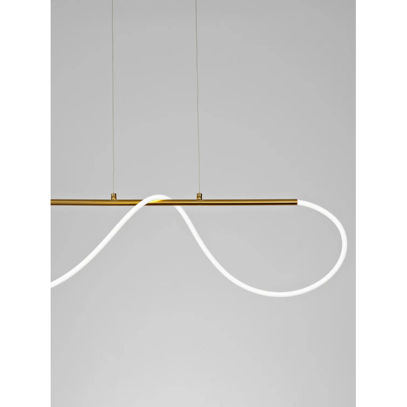 Lampa wisząca podłużna - nowoczesna Mortilla 90cm LED 3000K złota