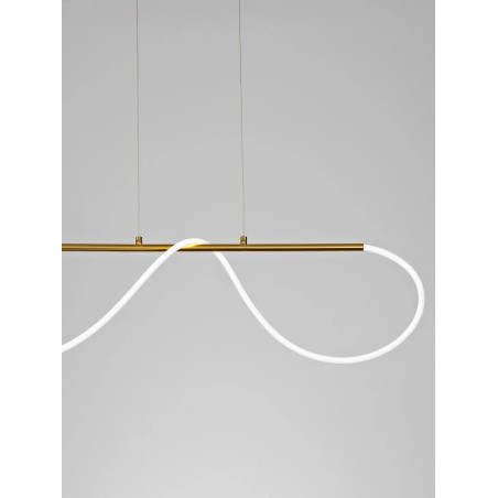 Lampa wisząca podłużna - nowoczesna Mortilla 90cm LED 3000K złota