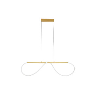 Lampa wisząca podłużna - nowoczesna Mortilla 90cm LED 3000K złota