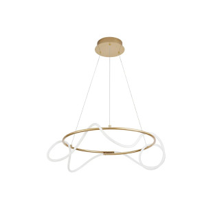 Lampa wisząca okrągła - nowoczesna Mortilla 70cm LED 3000K złota