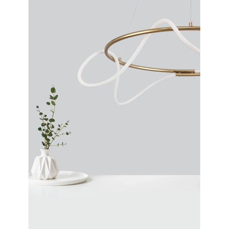 Lampa wisząca okrągła - nowoczesna Mortilla 70cm LED 3000K złota
