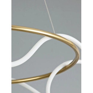 Lampa wisząca okrągła - nowoczesna Mortilla 70cm LED 3000K złota