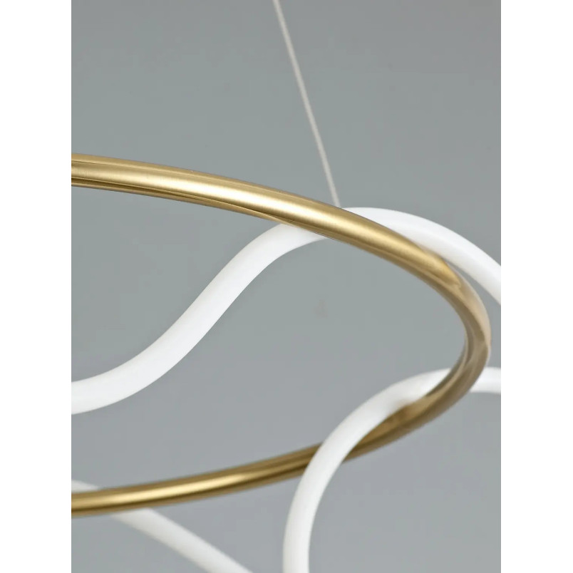 Lampa wisząca okrągła - nowoczesna Mortilla 70cm LED 3000K złota