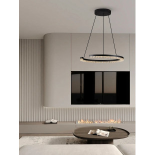 Lampa wisząca okrągła ze ściemniaczem Fazzano 46cm LED 3000K czarna