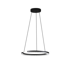 Lampa wisząca okrągła ze ściemniaczem Fazzano 46cm LED 3000K czarna