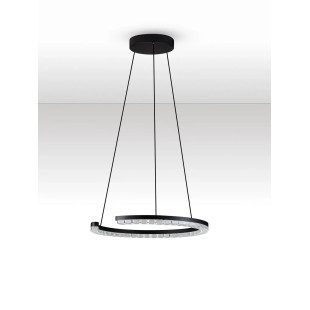 Lampa wisząca okrągła ze ściemniaczem Fazzano 46cm LED 3000K czarna