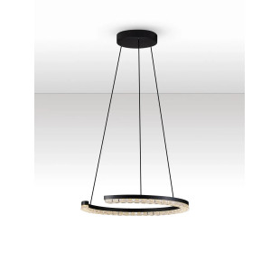 Lampa wisząca okrągła ze ściemniaczem Fazzano 46cm LED 3000K czarna