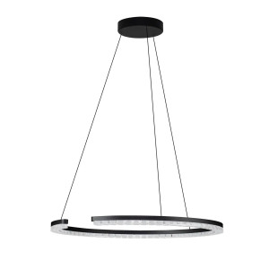 Lampa wisząca okrągła ze ściemniaczem Fazzano 65cm LED 3000K czarna
