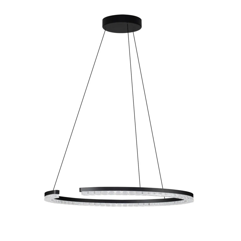 Lampa wisząca okrągła ze ściemniaczem Fazzano 65cm LED 3000K czarna