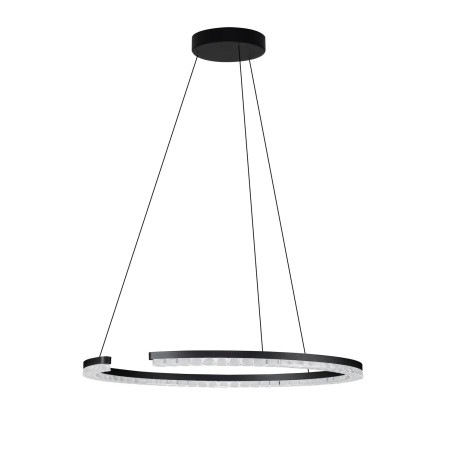 Lampa wisząca okrągła ze ściemniaczem Fazzano 65cm LED 3000K czarna