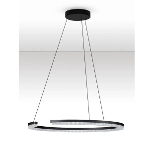 Lampa wisząca okrągła ze ściemniaczem Fazzano 65cm LED 3000K czarna