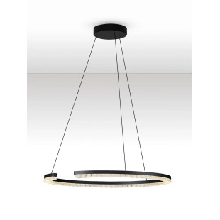 Lampa wisząca okrągła ze ściemniaczem Fazzano 65cm LED 3000K czarna