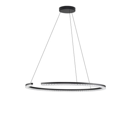 Lampa wisząca okrągła ze ściemniaczem Fazzano 85cm LED 3000K czarna