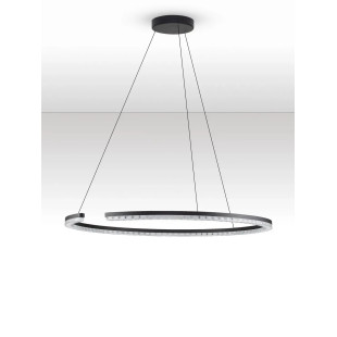 Lampa wisząca okrągła ze ściemniaczem Fazzano 85cm LED 3000K czarna