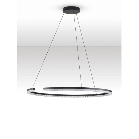 Lampa wisząca okrągła ze ściemniaczem Fazzano 85cm LED 3000K czarna