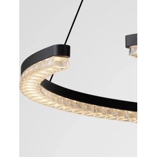 Lampa wisząca okrągła ze ściemniaczem Fazzano 85cm LED 3000K czarna