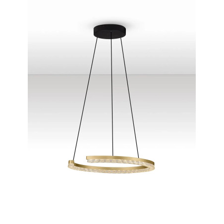 Lampa wisząca okrągła ze ściemniaczem Fazzano 46cm LED 3000K złoty mosiądz