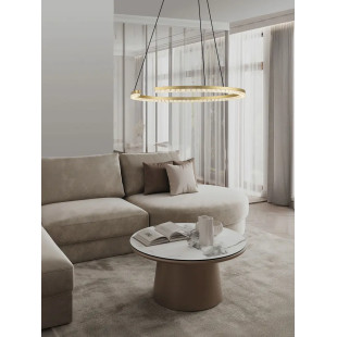 Lampa wisząca okrągła ze ściemniaczem Fazzano 65cm LED 3000K złoty mosiądz