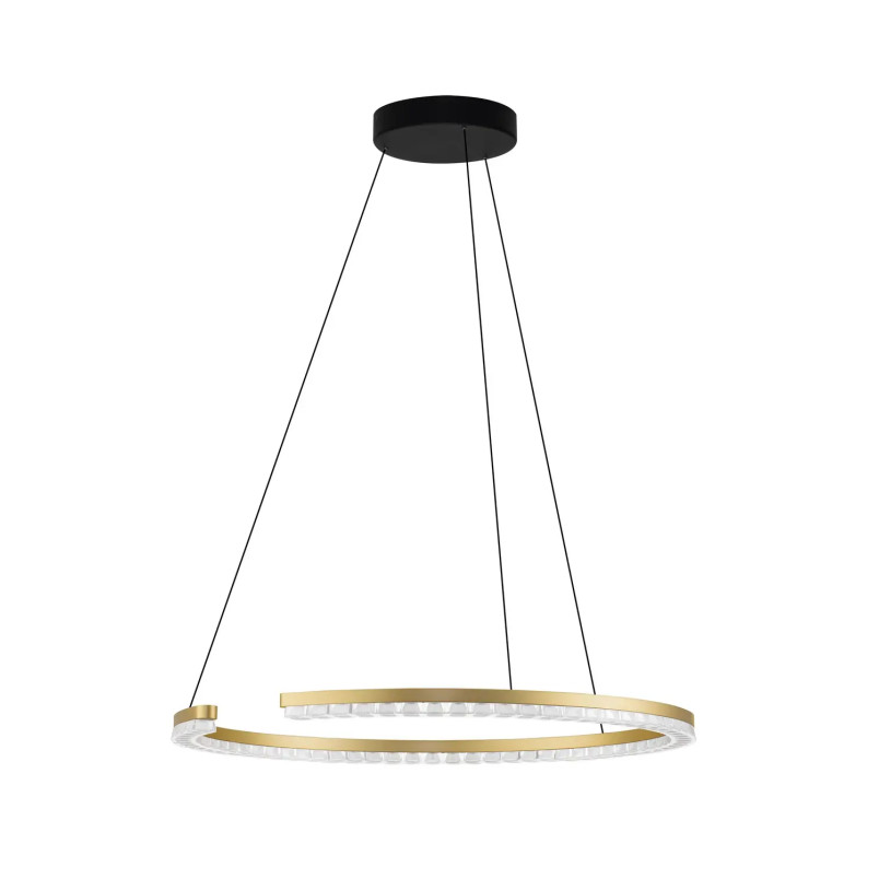 Lampa wisząca okrągła ze ściemniaczem Fazzano 65cm LED 3000K złoty mosiądz