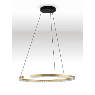 Lampa wisząca okrągła ze ściemniaczem Fazzano 65cm LED 3000K złoty mosiądz