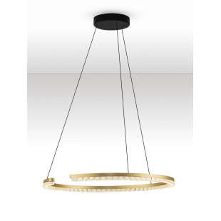 Lampa wisząca okrągła ze ściemniaczem Fazzano 65cm LED 3000K złoty mosiądz