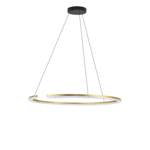 Lampa wisząca okrągła ze ściemniaczem Fazzano 85cm LED 3000K złoty mosiądz