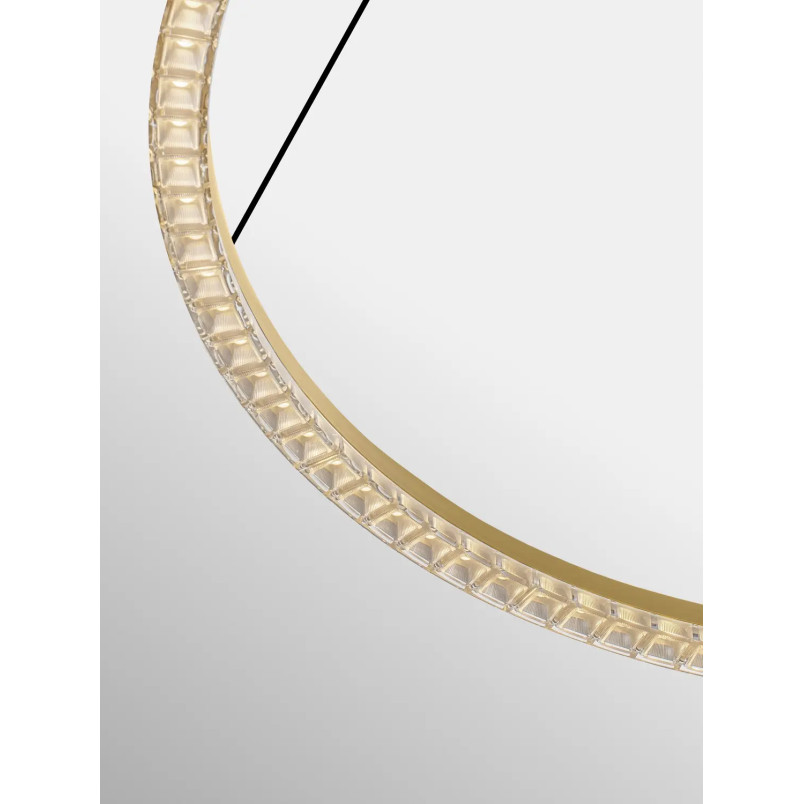 Lampa wisząca okrągła ze ściemniaczem Fazzano 85cm LED 3000K złoty mosiądz