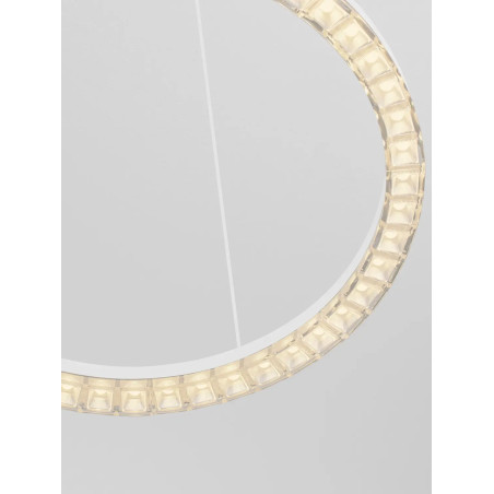 Lampa wisząca okrągła ze ściemniaczem Fazzano 46cm LED 3000K biała