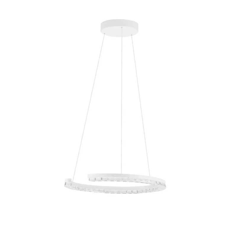 Lampa wisząca okrągła ze ściemniaczem Fazzano 46cm LED 3000K biała