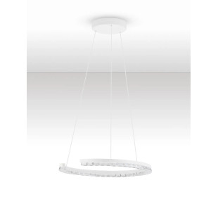 Lampa wisząca okrągła ze ściemniaczem Fazzano 46cm LED 3000K biała