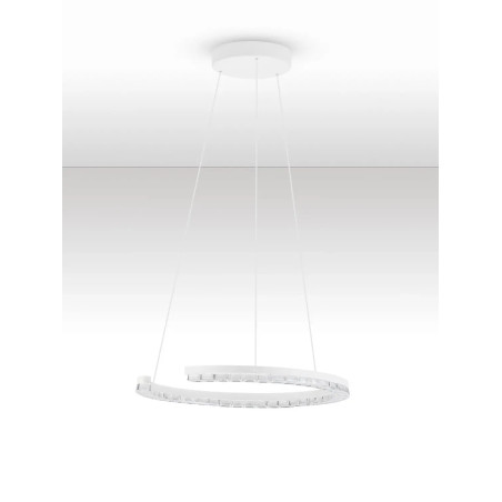 Lampa wisząca okrągła ze ściemniaczem Fazzano 46cm LED 3000K biała