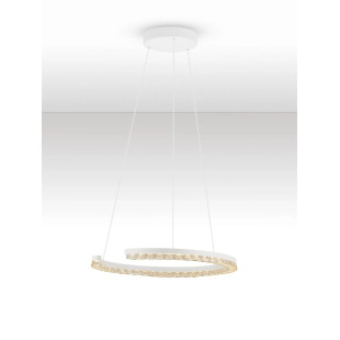 Lampa wisząca okrągła ze ściemniaczem Fazzano 46cm LED 3000K biała