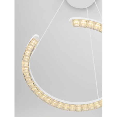 Lampa wisząca okrągła ze ściemniaczem Fazzano 46cm LED 3000K biała