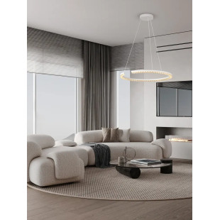 Lampa wisząca okrągła ze ściemniaczem Fazzano 65cm LED 3000K biała