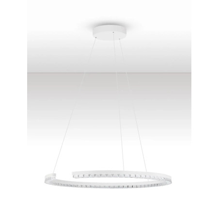 Lampa wisząca okrągła ze ściemniaczem Fazzano 65cm LED 3000K biała