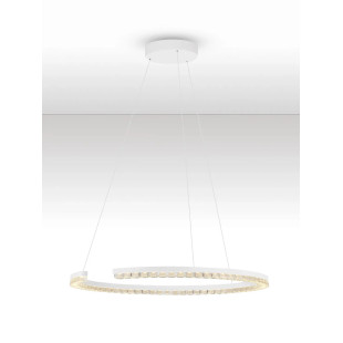 Lampa wisząca okrągła ze ściemniaczem Fazzano 65cm LED 3000K biała