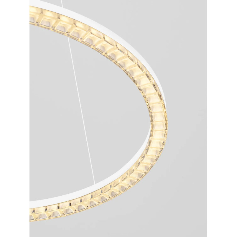 Lampa wisząca okrągła ze ściemniaczem Fazzano 65cm LED 3000K biała