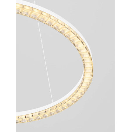 Lampa wisząca okrągła ze ściemniaczem Fazzano 65cm LED 3000K biała